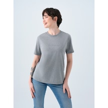 Regular Fit Kadın Tshirt K.kol Gri Melanj