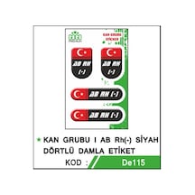 Motosiklet Sticker Kan Grubu Ab Rh - 1.Resim