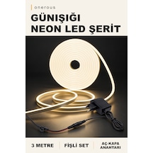 Onerous 3 M Günışığı Neon Led Şerit, Anahtarlı, Fişli
