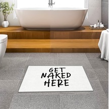 Evaşk Banyo Paspası İpeksi Kadifemsi Halı Yüzey Kaymaz Taban 40x60 BM02640B Beyaz
