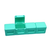 Mini Dört Izgaralı İlaç Kutusu-yeşil