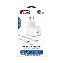 Elba Elb-2705t 45w Beyaz Type- C To Type-c İos Uyumlu Set