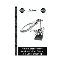 Nikula Elektronikçi Yardım Lehim Standı Ile Ledli Büyüteç Aydınlatmalı Donanım Detay Çalışması