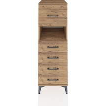 Kronos Dolap Tek Raflı 5 Çekmeceli 44x59x134 Çam-çam Atlas Çam