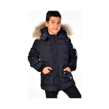 Erkek Çocuk Natürel Kürklü Mont 51254 Lacivert