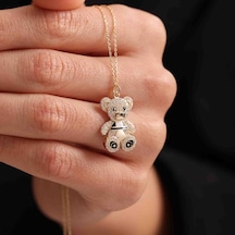 Sevimli Altın Panda Kolye T12838