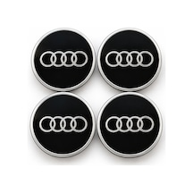 Audi A3 2020-26 A4 2016-25 A5 2017-25 A6 2019-26 A7 2019-26 Q3 2019-26 Q5 2017-26 Q7 2016-26 Q8 2019-26 Uyumlu 61 Mm Parlak Siyah Krom Jant Göbeği Kapağı 4'lü Set 81a601170a - 937395654