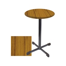 Bistro Masa Halley - Werzalit, Wermodin Ve Allzalit Tabla 70 Cm Çap - Real Teak Çok Renkli