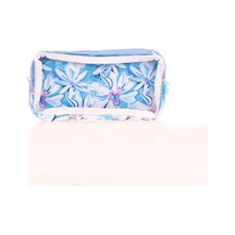 Kaukko Transparent Spring Kalem Çantası Blue Flowers K2614