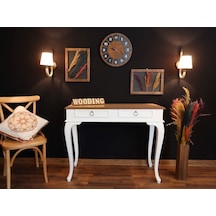 Wooding 100 Cm Çekmeceli Masif Beyaz Naturel Dresuar (548587809) Beyaz