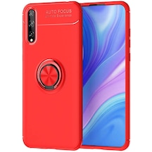 Huawei P Smart S (Y8P) Kılıf Yüzüklü Kamera Korumalı Range Ring Silikon Kılıf
