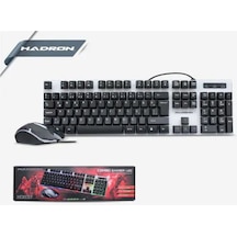 Hadron HD837 Işıklı Kablolu Q Klavye Mouse Set