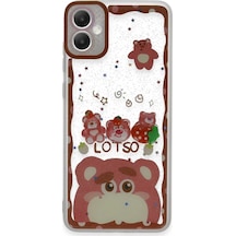 Newface  Samsung  Uyumlu Galaxy A05 Kılıf Sweet Desenli Silikon Kapak - Pembe