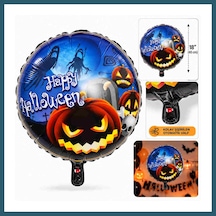 Bezos Balkabağı Desenli Folyo Balon 18 İnç 45 Cm Ob Çok Renkli