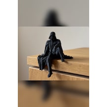 Zeroxo Oturan Zırhlı Karanlık Savaşçı Figürü Rahat Poz Dekoratif Biblo 9x8 Cm
