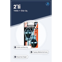 Topaç Tornavida Yıldız Ve Düz Uç 2li Set Kaymaz Saplı Çelik Ev Ta