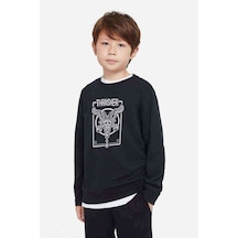 Tshirthane Thrasher Magazine Baskılı Unisex Çocuk Siyah Sweatshirt (528580392) Siyah