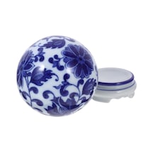 Mavi Ve Beyaz Porselen Vazo Masaüstü Seramik Ofis Çin Tarzı Top Masa Orta Parça Ev Dekorasyonu