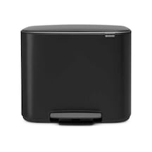 Bo Çöp Kovası, Pedallı, 36lt - Mat Siyah Mat Siyah