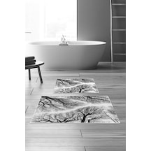 Alanur Trend Kaymaz Taban Dijital Banyo Takımı Kt449 Siyah