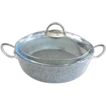 Granit Silver Basık Tek Tencere 22 Cm