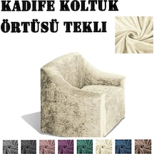 StarMall Kadife Koltuk ,kanepe, çekyat Örtüsü, koltuk Kılıfı Tekli Krem