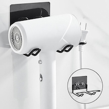 Jms Gri Saç Kurutma Makinesi Tutucu Raf Duvara Monte Saç Düzleştirici Kurutma Makinesi Tutucular Banyo Organizatör Depolama Rafı