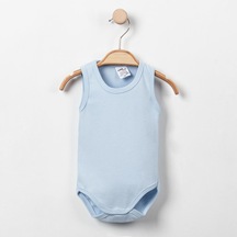 Bebek Basic Atlet Kol Çıtçıtlı Badi-mavi