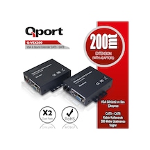 Qport Q-Vex200 200 Metre Vga Extender 2Li Paket (534363200)