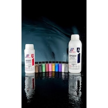 Epoxy Ultra Şeffaf 1,5 Kg Epoxy Sedefli Pigment 10 Renk 20 ML