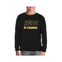 Lord Tshirt Star Wars - Jedi In Training Siyah Çocuk Sweatshirt Siyah
