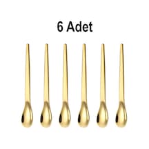 201 Çelik 6 Adet Gold Mat 12,5 Cm Klasik Çay Kaşığı Cin941sr-6 Altın
