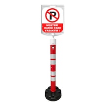 Levhalı Uyarı Dikmesi Seti 120 Cm - Kauçuk Tabanlı-set1