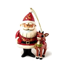 Rudolph Traditions Von Jim Shore Santa Und Rudolph 50. Ann Ornament 4,25 İn