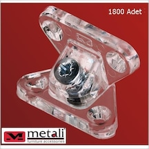 Metali Marka Plastik Açılı Kelebek Bağlantı 1800 Adet Şeffaf