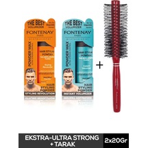 Fontenay Saç Şekillendirici Pudra Toz Wax Mat Effect Ve Ultra Strong 20gr + 1016 Tarak'ı 3'lü Set