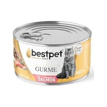 Bestpet Kısırlaştırılmış Gurme Kediler İçin, Tahılsız, Somon Parça Etli Yaş Mama, 85 Gr X 24 Adet 103 Ivory