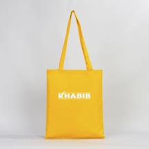 Khabib Logotype Sarı Gabardin Bez Çanta