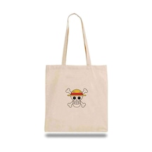 Bez Çanta Anime One Piece Logo Bej