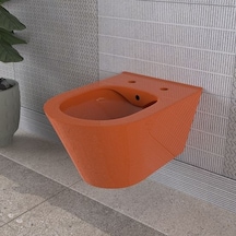 Lucco 53 CM Rim Art Kanalsız Asma Klozet Turuncu