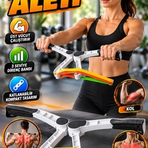 Katlanabilir Direnç Bantlı Üst Vücut Egzersiz Aleti Çok Yönlü Fitness Seti Çok Renkli