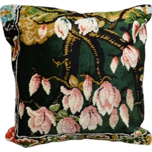 Zehra Abla Halı Yeni Kadife Dokuma Dekoratif Kilim Kırlent Yastık Kılıfı 6067