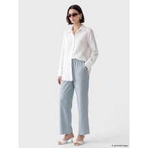 Lcw Modest Mavi Beli Lastikli Kadın Krep Pantolon
