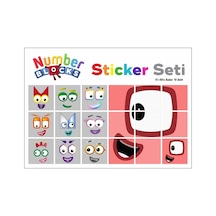 Number Blocks Matematik Eğitici Birim Küp Snapcubes /91-100 Sticker 18 Pcs