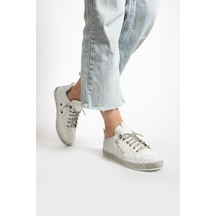 Paris Beyaz Taşlı Ortopedik Sneaker Mh22513-beyaz Beyaz