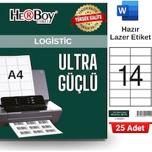 Herboy Hb-1114 105 X 41 Mm A4 Laser Etiket 25 Adet