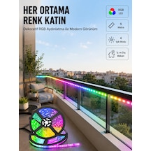 5 Metre Kumandalı Rgb Şerit Led Aydınlatma 67684491