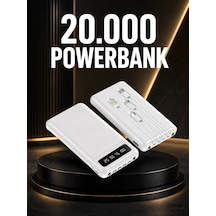 Mey İthalat 20.000mah Pd Powerbank Led Işık Lcd Ekran Dahili Kablo Çoklu Giriş Yeni Nesil