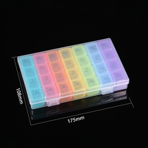 Dancemonkey Haftalık İlaç Organizatörü - 7 Bölme, Sabah-öğle-akşam-gece Pratik Kutu Diğer