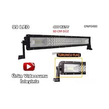 Off Road Led Bar Turuncu Flaşlı Düz 3 Sıra 80 Cm 99 Led 405 Wat (490216418)